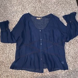 Miotto sheer navy top
